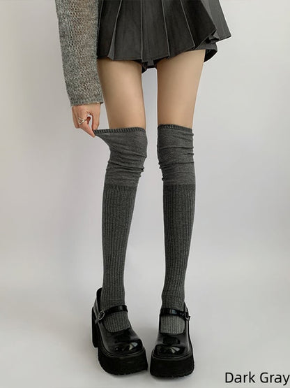 5 Color Options Maillard Knitted Stockings