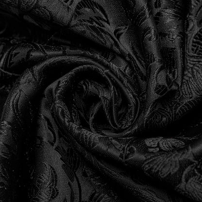 Black and Blue Goth Jacquard Waistcoat