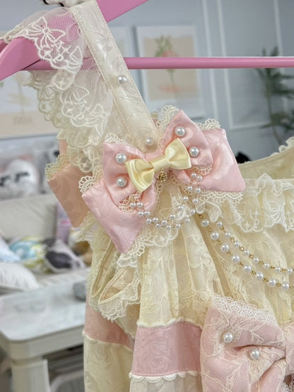 4 Color Options Beaded And Floral Charm Bowknot Hairclip