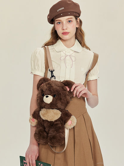 Brown Bear Plush Backpack Detachable Shoulder Straps Middle/Large Size