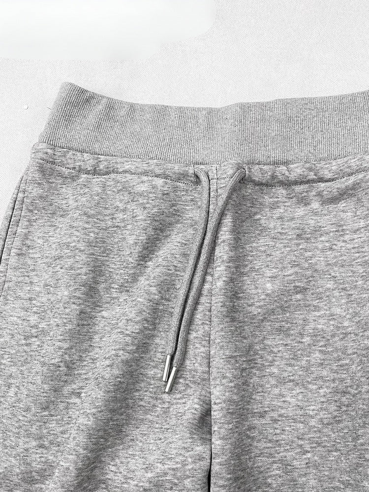 Gray Y2K Bittersweet Wide-leg Cut Pants + Polka-dot Pattern Lace Trim Tiered Skirt