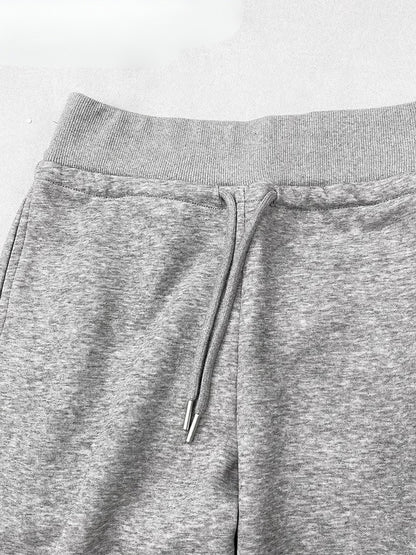 Gray Y2K Bittersweet Wide-leg Cut Pants + Polka-dot Pattern Lace Trim Tiered Skirt