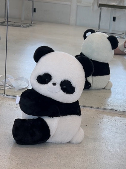 Cute Giant Panda Black and White 42cm Plush Backpack/Crossbody