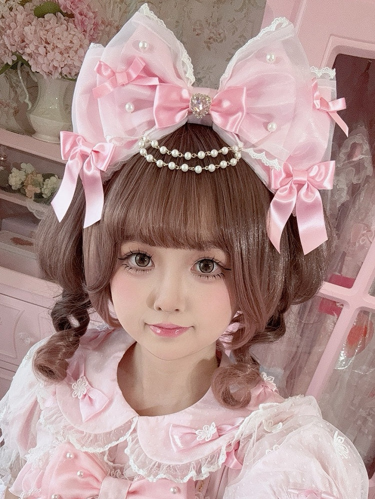 4 Color Options Beaded And Rhinestone Decorated Bowknot KC