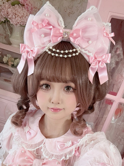 4 Color Options Beaded And Rhinestone Decorated Bowknot KC