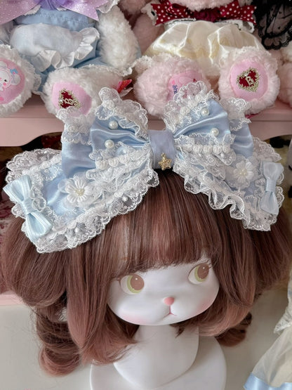 5 Color Options Beaded Decorated Lace Trim Bowknot KC