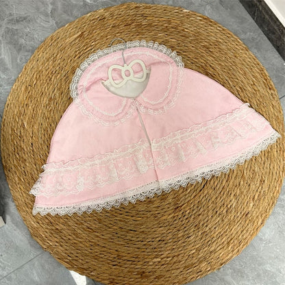 Pink / Blue / Red / Apricot / Black Peter Pan Collar Cape