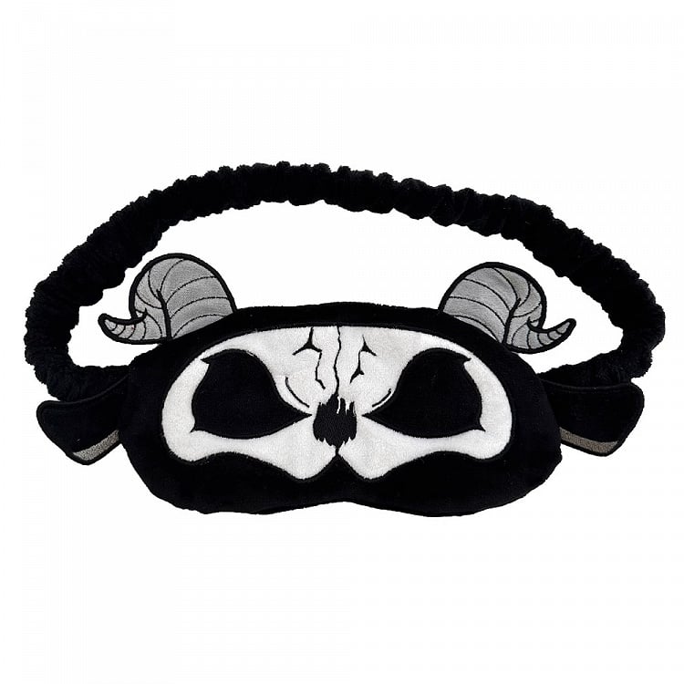 Black and White Grim Reaper Gothic Plush Sleep Mask