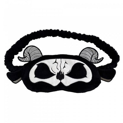 Black and White Grim Reaper Gothic Plush Sleep Mask