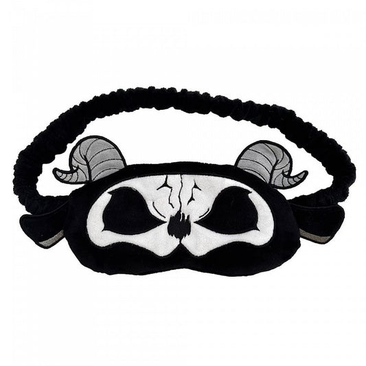 Black and White Grim Reaper Gothic Plush Sleep Mask