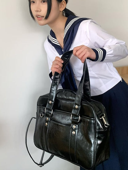Black JK Uniform Bag – 3 Ways to Wear: Crossbody, Shoulder, or Hand
