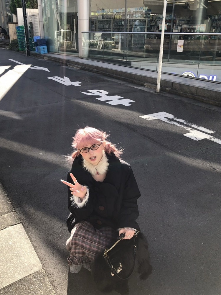 Plush Beige Cross Blood Drip Choker