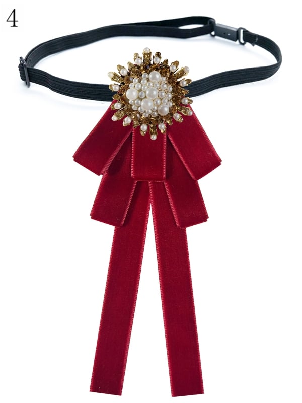 8 Options Beaded Decorated Bow Tie