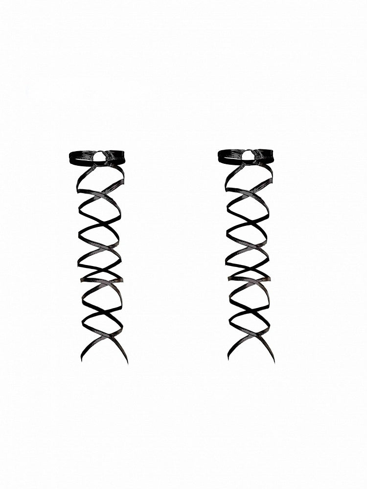 Black/Silver Cyberpunk Leg Straps