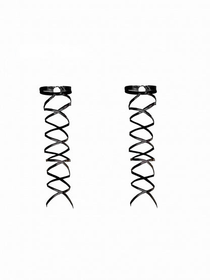 Black/Silver Cyberpunk Leg Straps