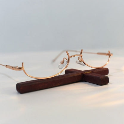 Gold Steampunk Eyeglasses Frame