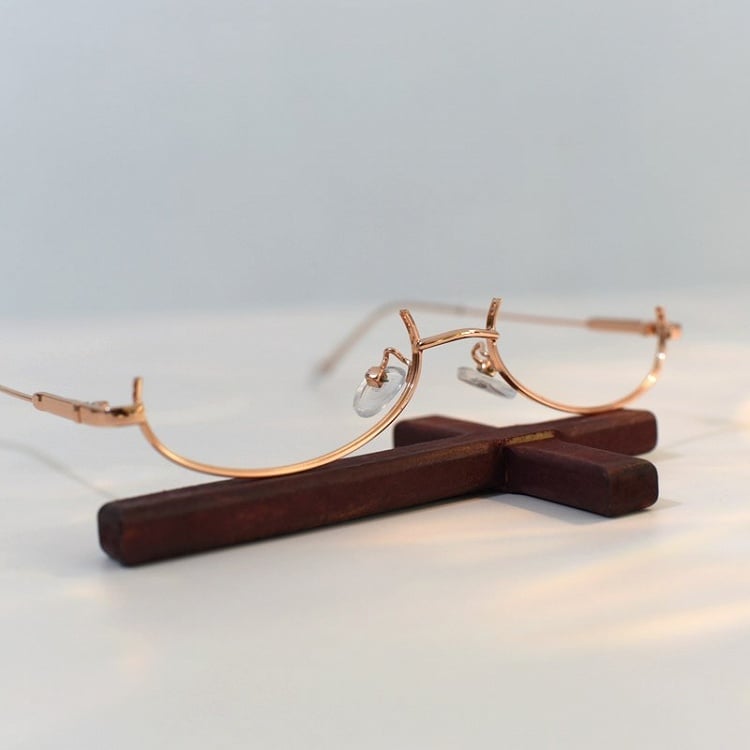 Gold Steampunk Eyeglasses Frame
