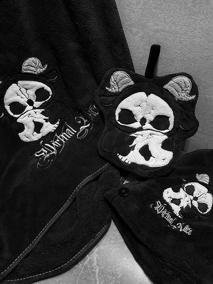 Black and White Grim Reaper Gothic Hand Towel & Hair Drying Wrap Towel & Bath Towel