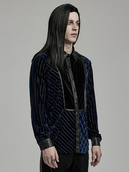 Black and Blue Military Men's Shirt