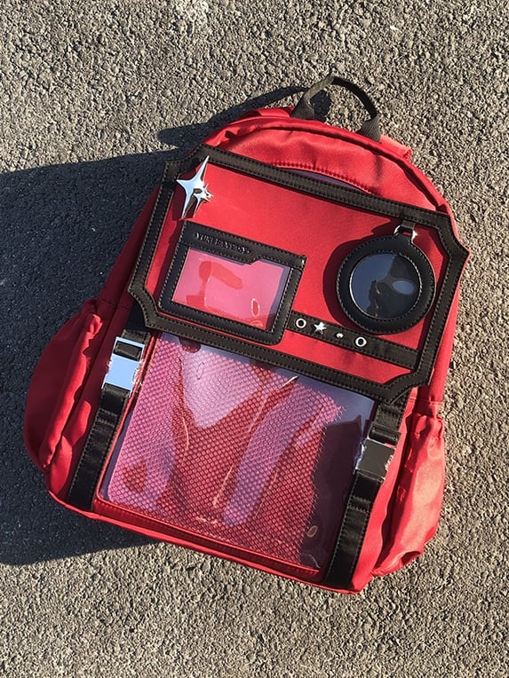 Black & Red Stars Large Capacity Ita Backpack