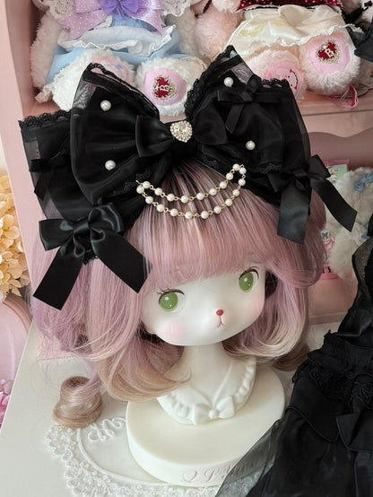 4 Color Options Beaded And Rhinestone Decorated Bowknot KC