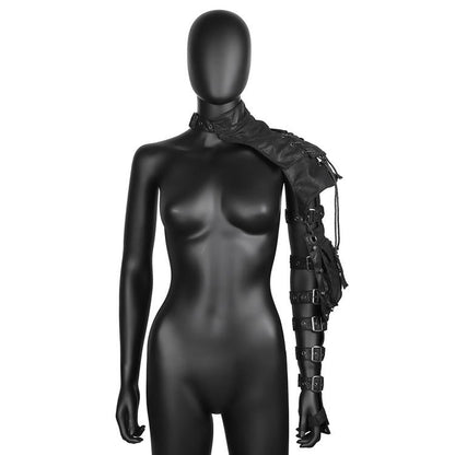 Gothic Punk Black One Shoulder Arm Bag with Buckle Straps