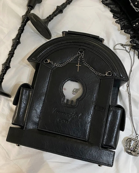 Gothic Black Gravestone-Shaped Ita Backpack