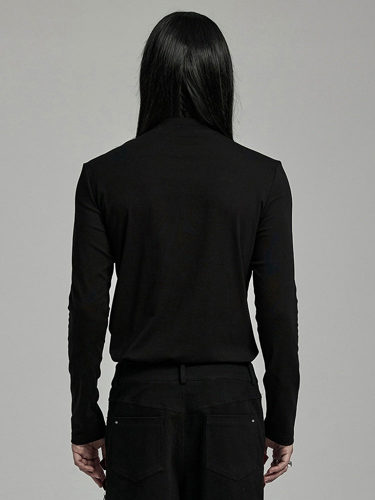 Black and Red Punk Handsome T-shirt