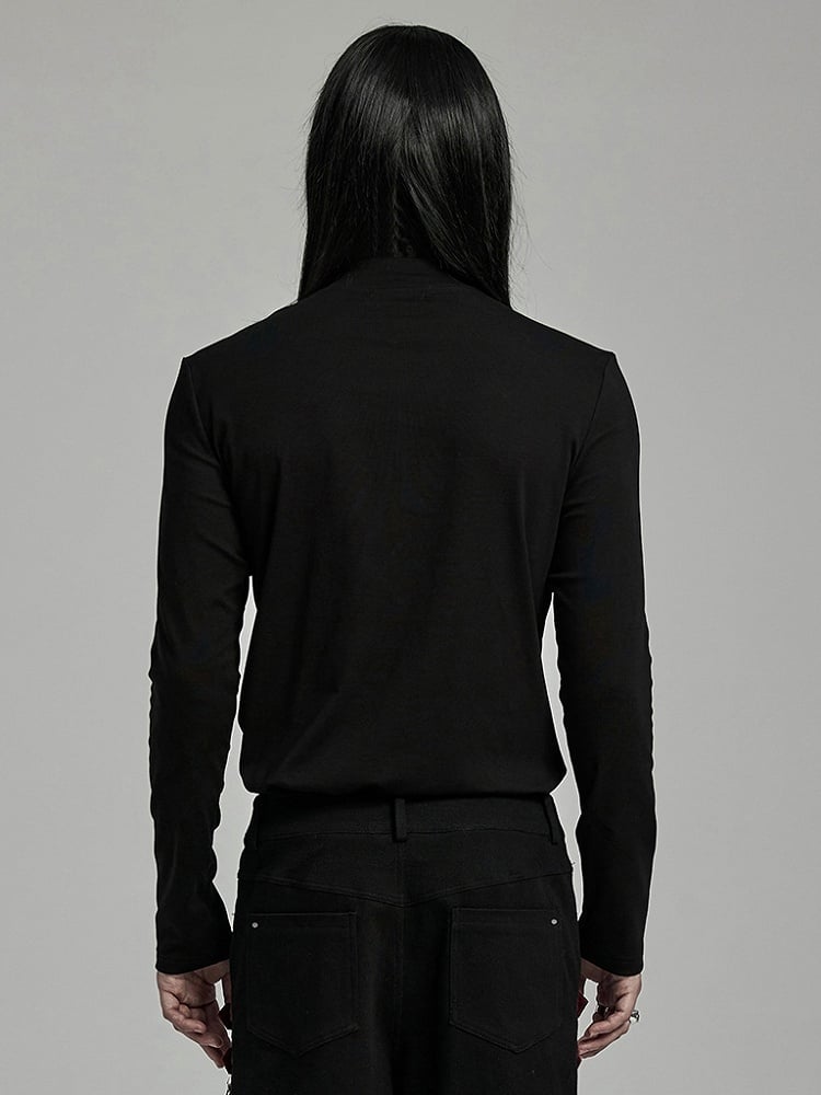 Black and Red Punk Handsome T-shirt