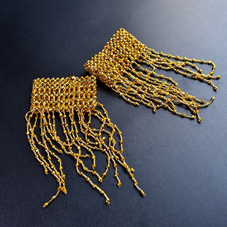 Gold Cyberpunk Tassel Design Arm Cuff