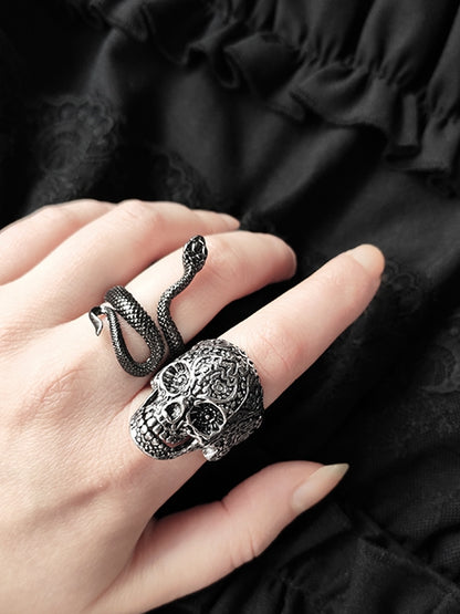 5 Options Gothic Punk Snake Ring