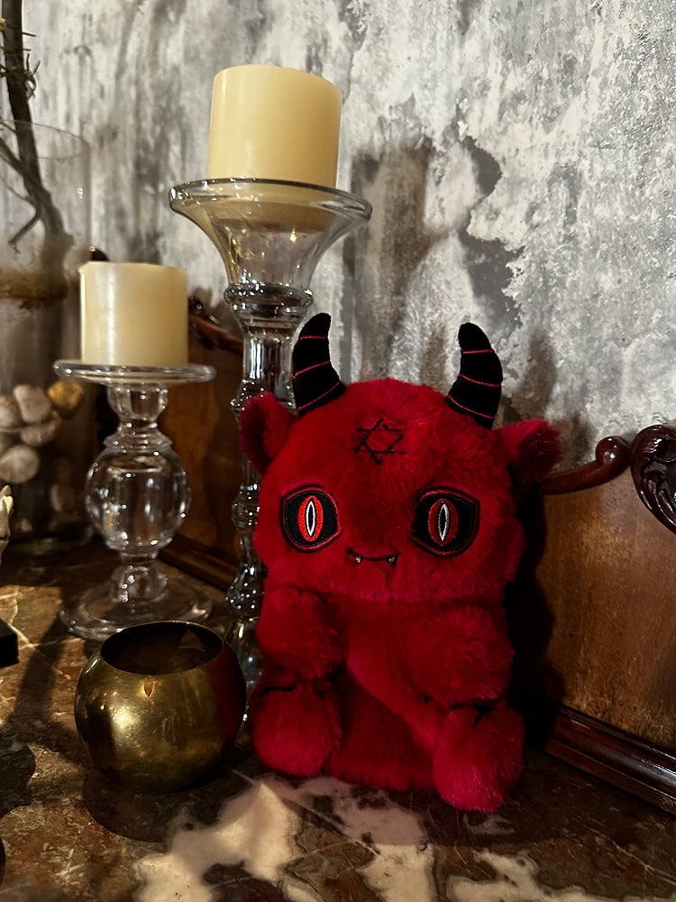 Red Devil Y2K Gothic Plush Doll Bag