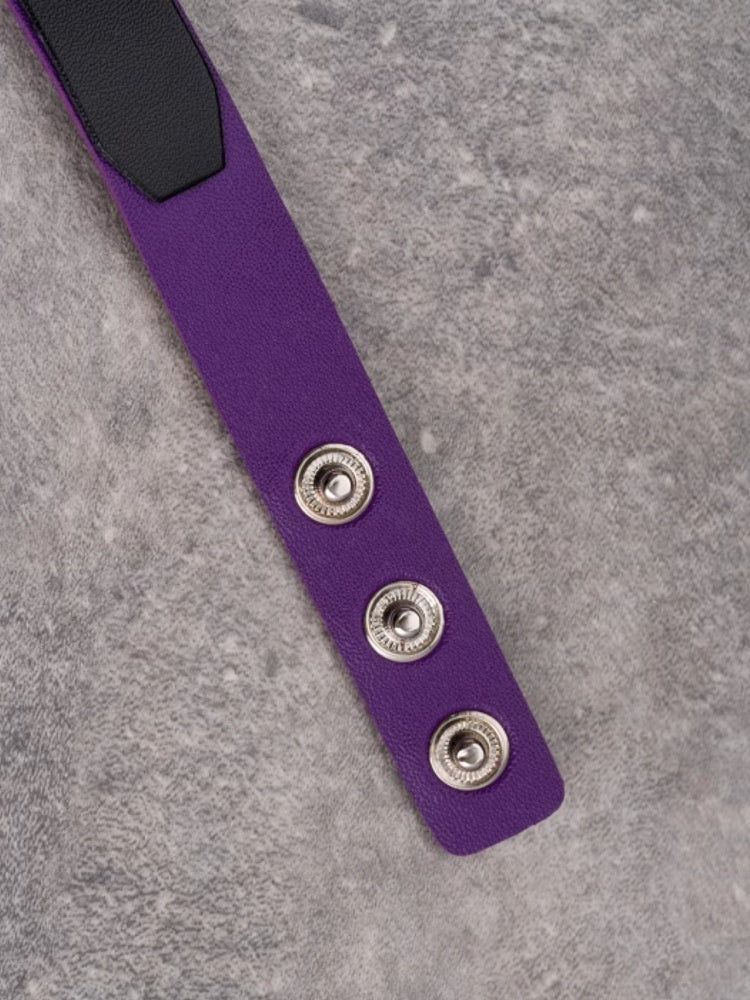 Purple Gothic Cross And Chain Pendant Heart Choker