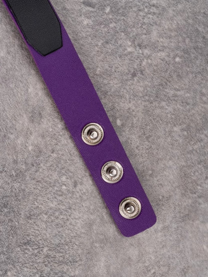 Purple Gothic Cross And Chain Pendant Heart Choker