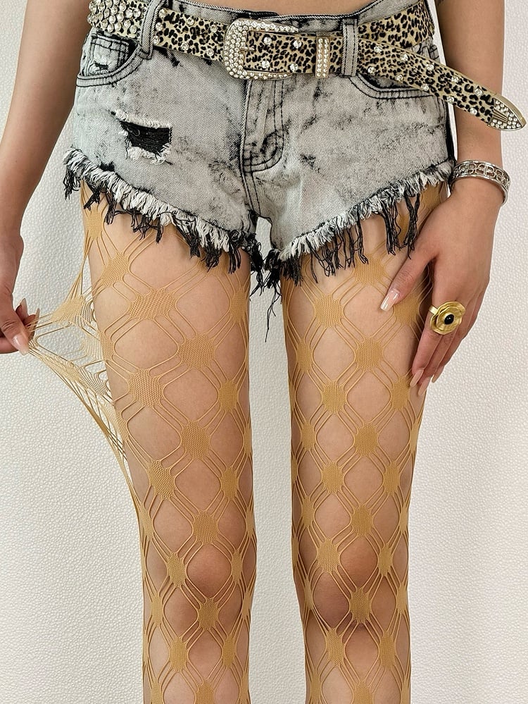 5 Color Options Punk Cut-out Design Tights