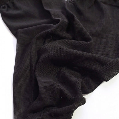 Black Gothic Lace Trim Sleeves