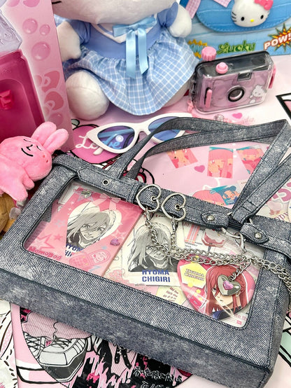 Detachable Chains Dusty Blue Ita Shoulder Bag