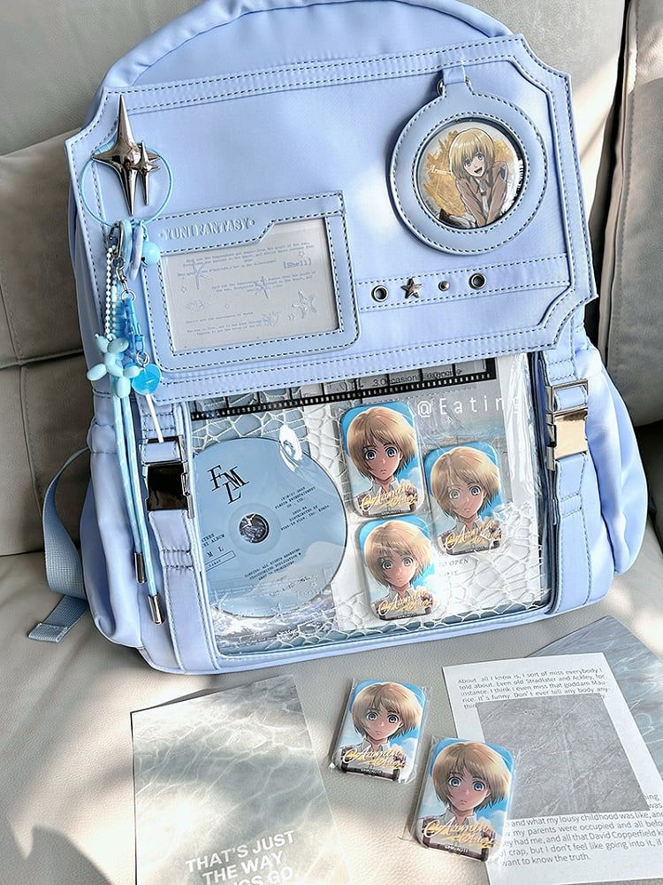 Light Blue Stars Large Capacity Ita Backpack