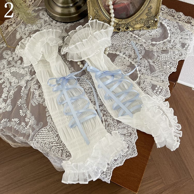 5 Options Bowknot Details Lace-up Lolita Sleeves