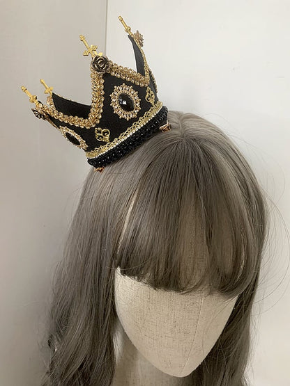 Beads and Rhinestones Decorated Gothic Elegant Crown