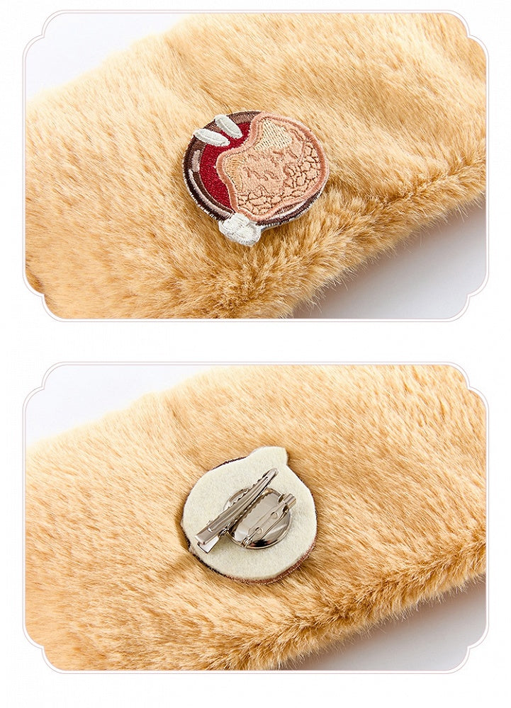 Yellow Winter Turkey Leg Plush Scarf