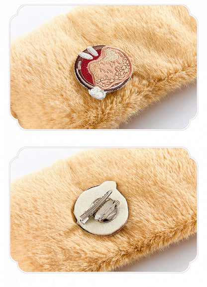 Yellow Winter Turkey Leg Plush Scarf