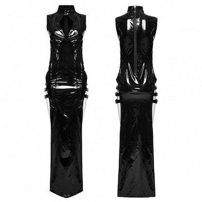Black Sexy Punk Slit Dress