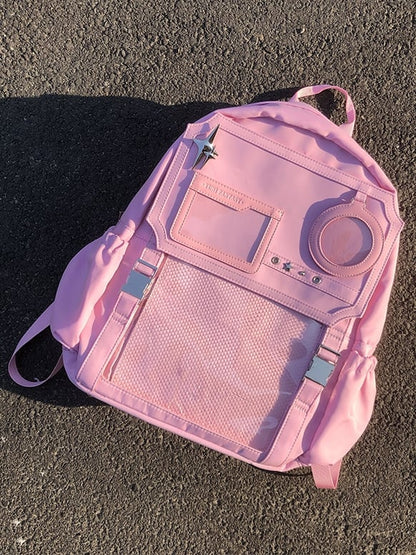 Pink Stars Large Capacity Ita Backpack