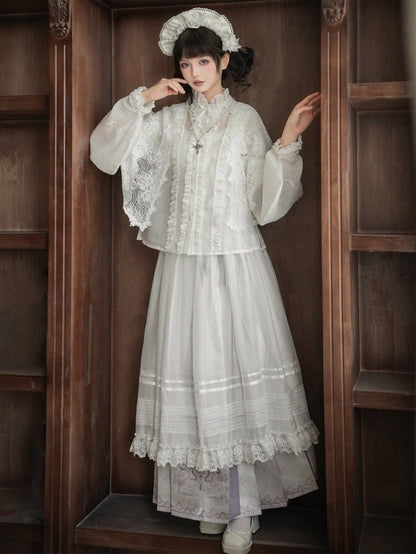 Clearance-White Lace Shawl