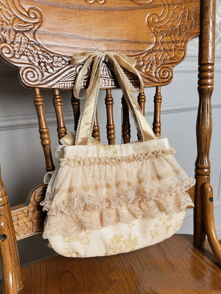 Champagne / Black / Silver Hand Bag