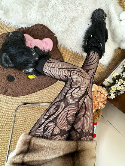 Black Y2K Punk Tights