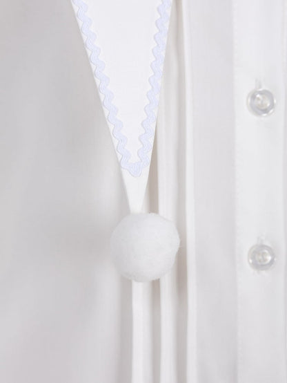 Ouji Fashion Clown Vibes White Shirt with Separate Collar and Polka Dot Bowtie