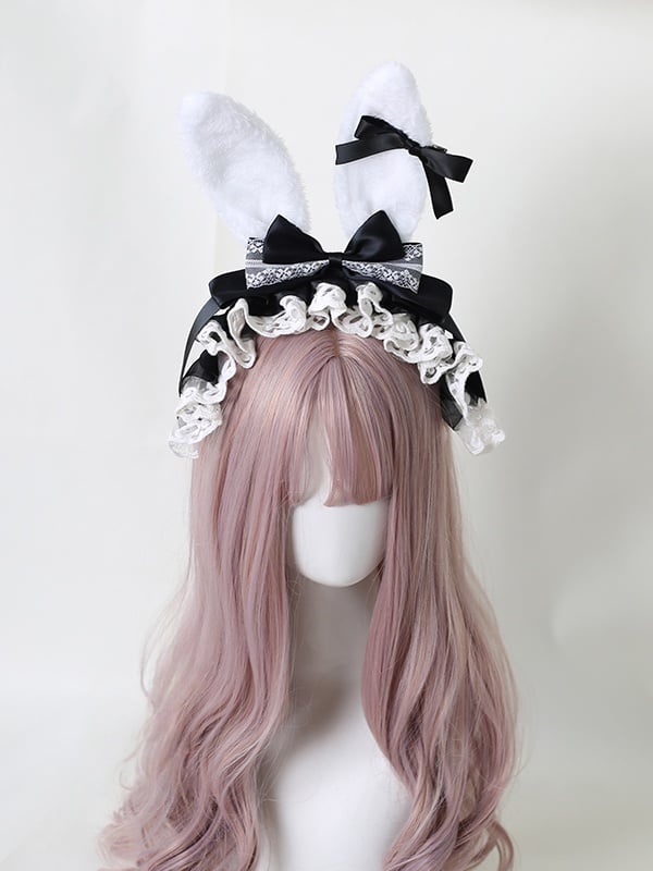 9 Colors Sweet Lolita Bowknot Bunny Ear KC with Detachable Small Bowknots