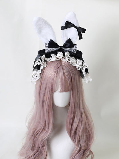 9 Colors Sweet Lolita Bowknot Bunny Ear KC with Detachable Small Bowknots